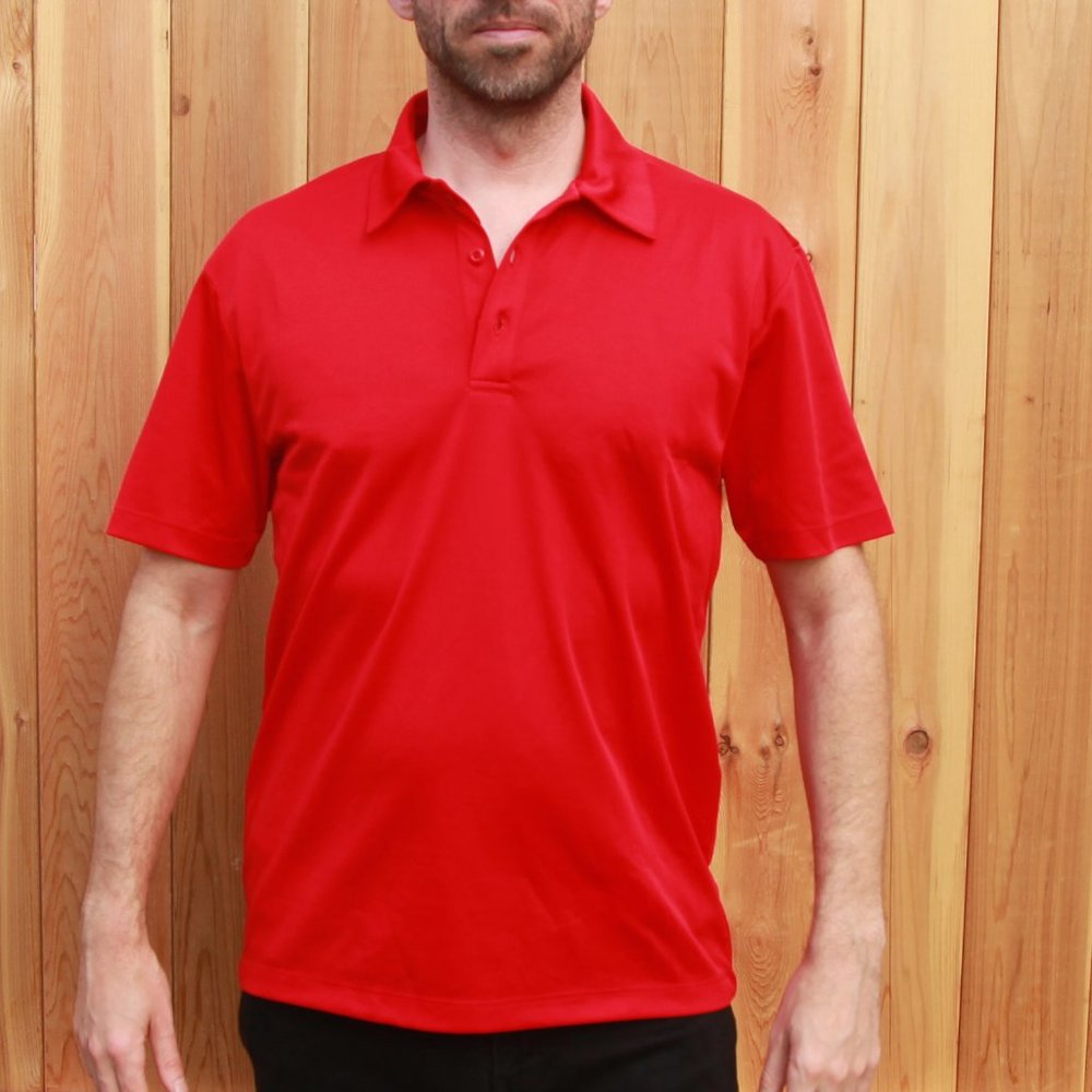 Brilliant Deep Red Cole Harbour Polo Size Medium